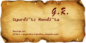 Gyurátz Renáta névjegykártya
