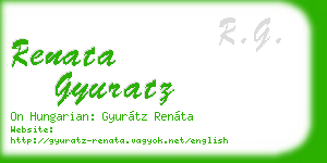 renata gyuratz business card