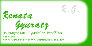 renata gyuratz business card